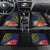 Tokelau Tokehega Day Car Mats Coat of Arms with Polynesian Tattoo and Hibiscus