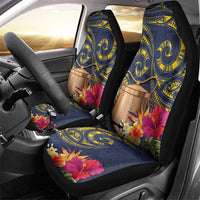Tokelau Tokehega Day Car Seat Cover Coat of Arms with Polynesian Tattoo and Hibiscus LT03 - Polynesian Pride