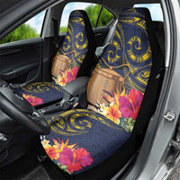 Tokelau Tokehega Day Car Seat Cover Coat of Arms with Polynesian Tattoo and Hibiscus LT03 - Polynesian Pride