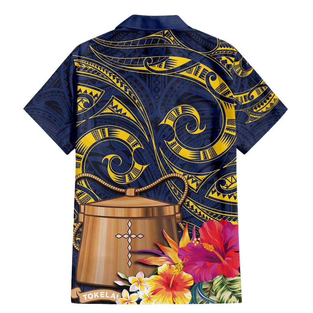 Tokelau Tokehega Day Family Matching Mermaid Dress and Hawaiian Shirt Coat of Arms with Polynesian Tattoo and Hibiscus LT03 - Polynesian Pride