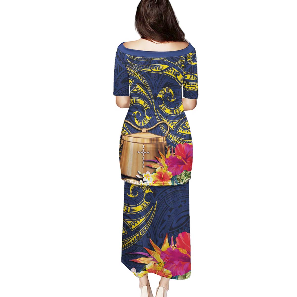 Tokelau Tokehega Day Family Matching Puletasi and Hawaiian Shirt Coat of Arms with Polynesian Tattoo and Hibiscus LT03 - Polynesian Pride