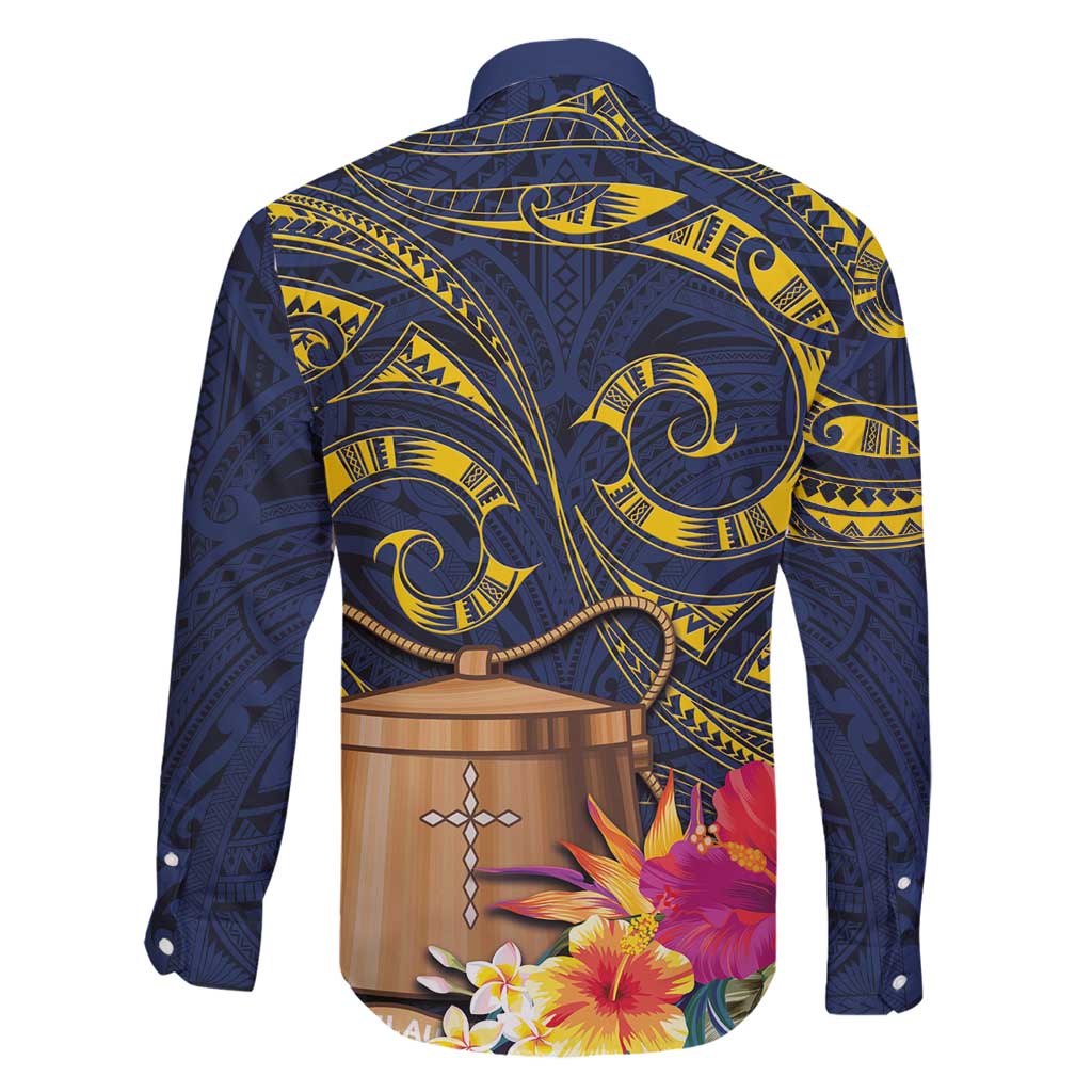 Tokelau Tokehega Day Family Matching Tank Maxi Dress and Hawaiian Shirt Coat of Arms with Polynesian Tattoo and Hibiscus LT03 - Polynesian Pride
