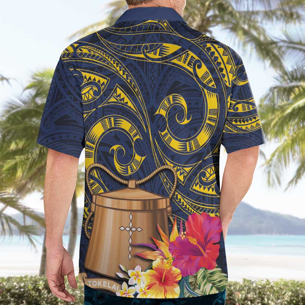 Tokelau Tokehega Day Hawaiian Shirt Coat of Arms with Polynesian Tattoo and Hibiscus LT03 - Polynesian Pride