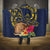 Tokelau Tokehega Day Hooded Blanket Coat of Arms with Polynesian Tattoo and Hibiscus