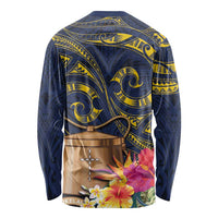 Tokelau Tokehega Day Long Sleeve Shirt Coat of Arms with Polynesian Tattoo and Hibiscus LT03 - Polynesian Pride