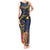 Tokelau Tokehega Day Tank Maxi Dress Coat of Arms with Polynesian Tattoo and Hibiscus