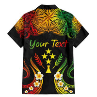 Personalised Kosrae Liberation Day Family Matching Mermaid Dress and Hawaiian Shirt Polynesian Tattoo and Plumeria Reggae Color LT03 - Polynesian Pride