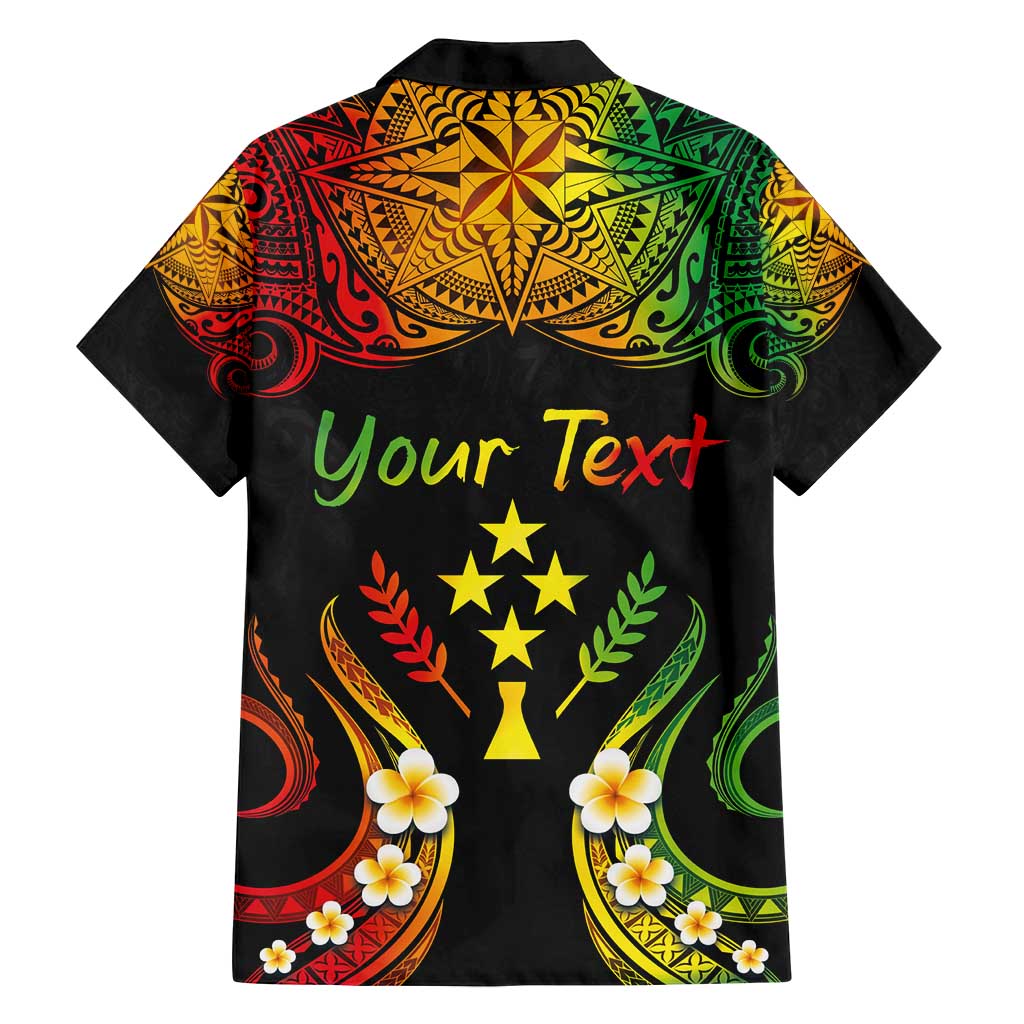Personalised Kosrae Liberation Day Family Matching Tank Maxi Dress and Hawaiian Shirt Polynesian Tattoo and Plumeria Reggae Color LT03 - Polynesian Pride