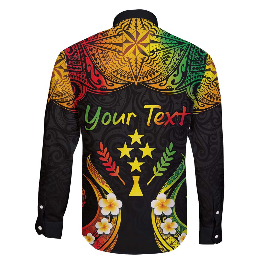 Personalised Kosrae Liberation Day Family Matching Tank Maxi Dress and Hawaiian Shirt Polynesian Tattoo and Plumeria Reggae Color LT03 - Polynesian Pride