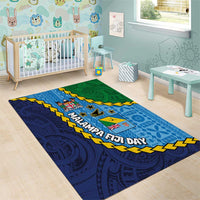 Malampa Fiji Day Area Rug National Symbols with Tapa Tribal and Polynesian Tattoo LT03 - Polynesian Pride