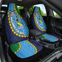 Malampa Fiji Day Car Seat Cover National Symbols with Tapa Tribal and Polynesian Tattoo LT03 One Size Blue - Polynesian Pride