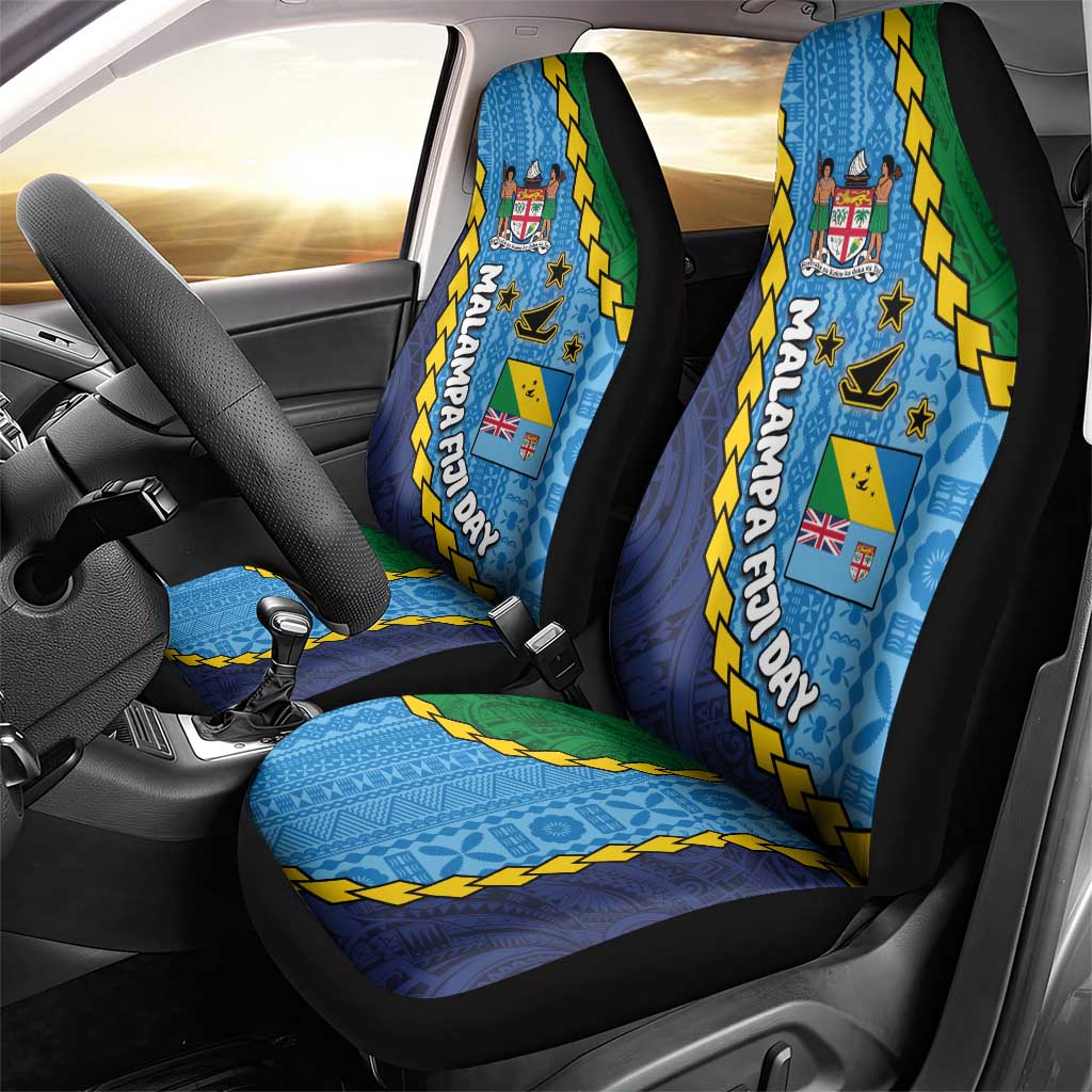 Malampa Fiji Day Car Seat Cover National Symbols with Tapa Tribal and Polynesian Tattoo LT03 - Polynesian Pride