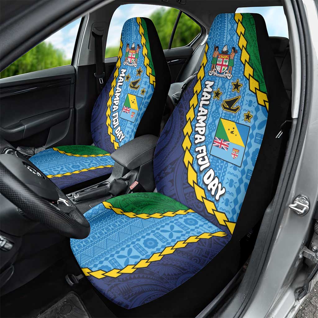 Malampa Fiji Day Car Seat Cover National Symbols with Tapa Tribal and Polynesian Tattoo LT03 - Polynesian Pride