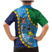 Malampa Fiji Day Family Matching Mermaid Dress and Hawaiian Shirt National Symbols with Tapa Tribal and Polynesian Tattoo LT03 - Polynesian Pride