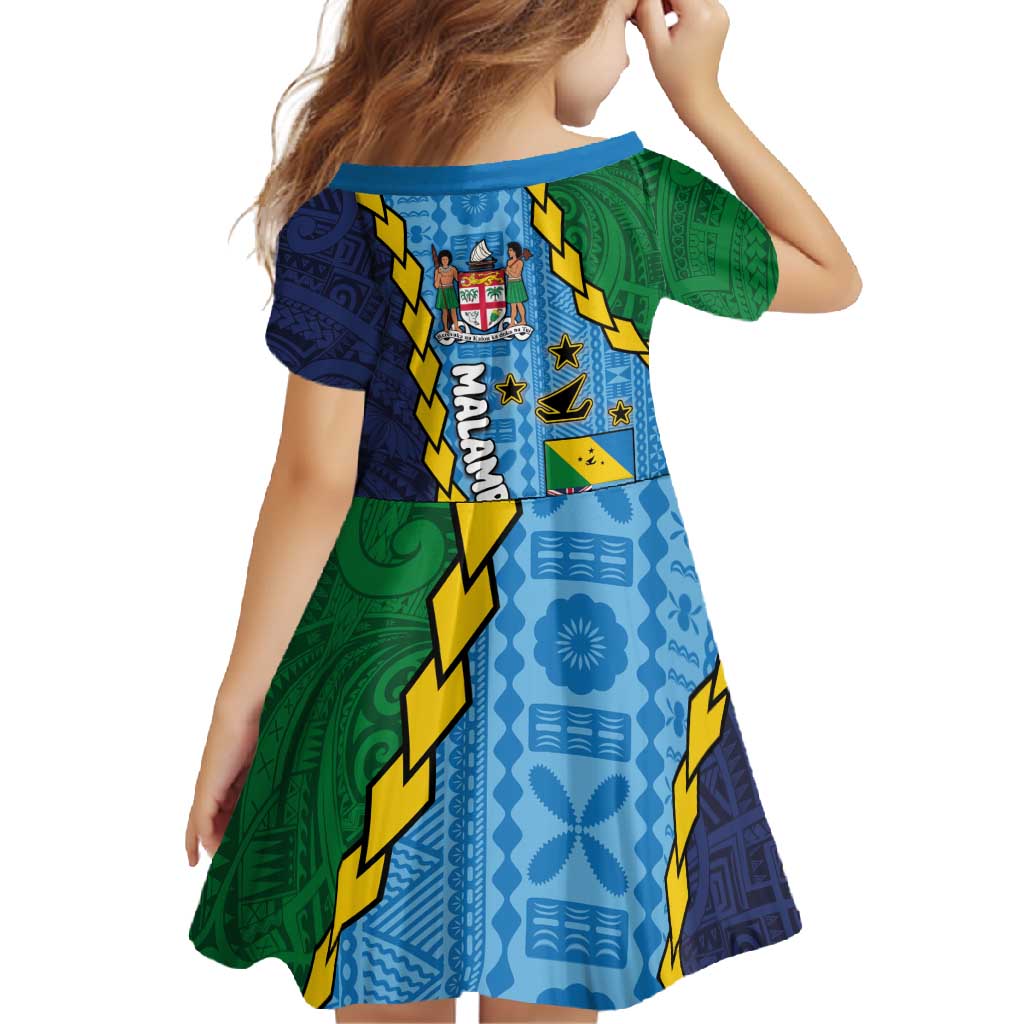 Malampa Fiji Day Family Matching Summer Maxi Dress and Hawaiian Shirt National Symbols with Tapa Tribal and Polynesian Tattoo LT03 - Polynesian Pride
