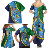 Malampa Fiji Day Family Matching Summer Maxi Dress and Hawaiian Shirt National Symbols with Tapa Tribal and Polynesian Tattoo LT03 - Polynesian Pride