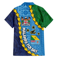 Malampa Fiji Day Family Matching Tank Maxi Dress and Hawaiian Shirt National Symbols with Tapa Tribal and Polynesian Tattoo LT03 - Polynesian Pride