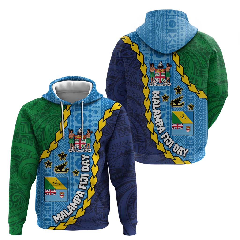 Malampa Fiji Day Hoodie National Symbols with Tapa Tribal and Polynesian Tattoo LT03 - Polynesian Pride