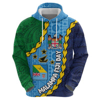 Malampa Fiji Day Hoodie National Symbols with Tapa Tribal and Polynesian Tattoo LT03 - Polynesian Pride