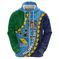 Malampa Fiji Day Hoodie National Symbols with Tapa Tribal and Polynesian Tattoo LT03 - Polynesian Pride