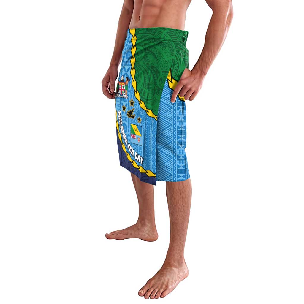 Malampa Fiji Day Lavalava National Symbols with Tapa Tribal and Polynesian Tattoo
