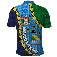Malampa Fiji Day Polo Shirt National Symbols with Tapa Tribal and Polynesian Tattoo LT03 - Polynesian Pride
