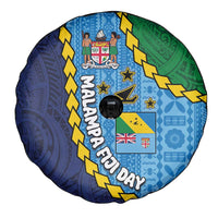 Malampa Fiji Day Spare Tire Cover National Symbols with Tapa Tribal and Polynesian Tattoo LT03 - Polynesian Pride