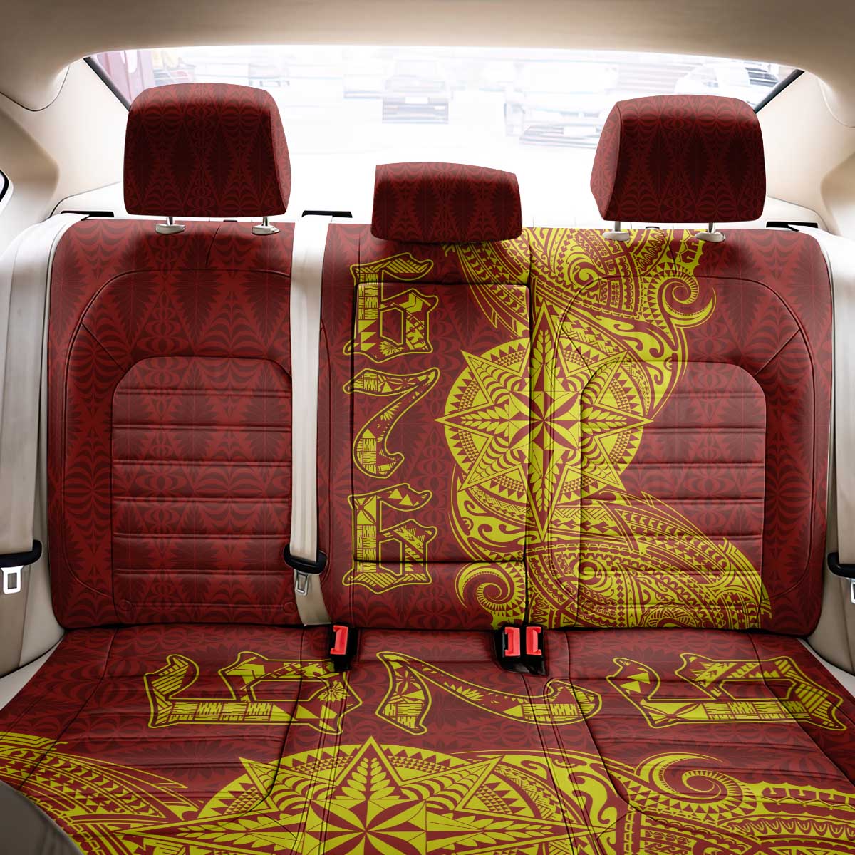 Tonga 676 Ngatu Tribal Tattoo Back Car Seat Cover