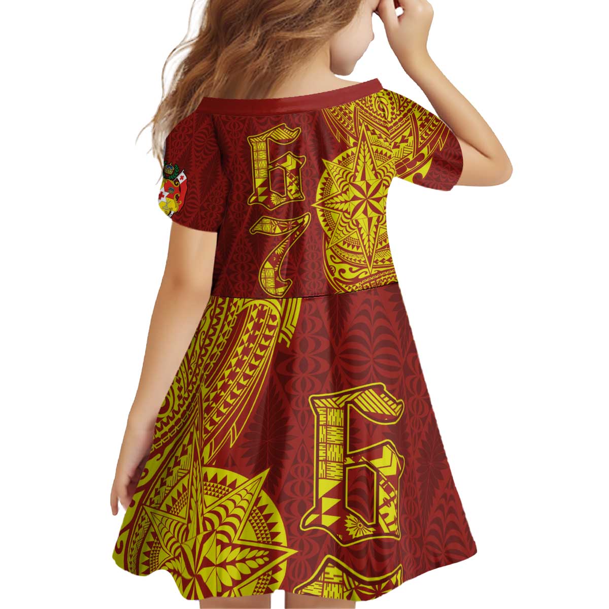 Tonga 676 Ngatu Tribal Tattoo Family Matching Off Shoulder Short Dress and Hawaiian Shirt LT03 - Polynesian Pride