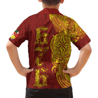 Tonga 676 Ngatu Tribal Tattoo Family Matching Tank Maxi Dress and Hawaiian Shirt LT03 - Polynesian Pride