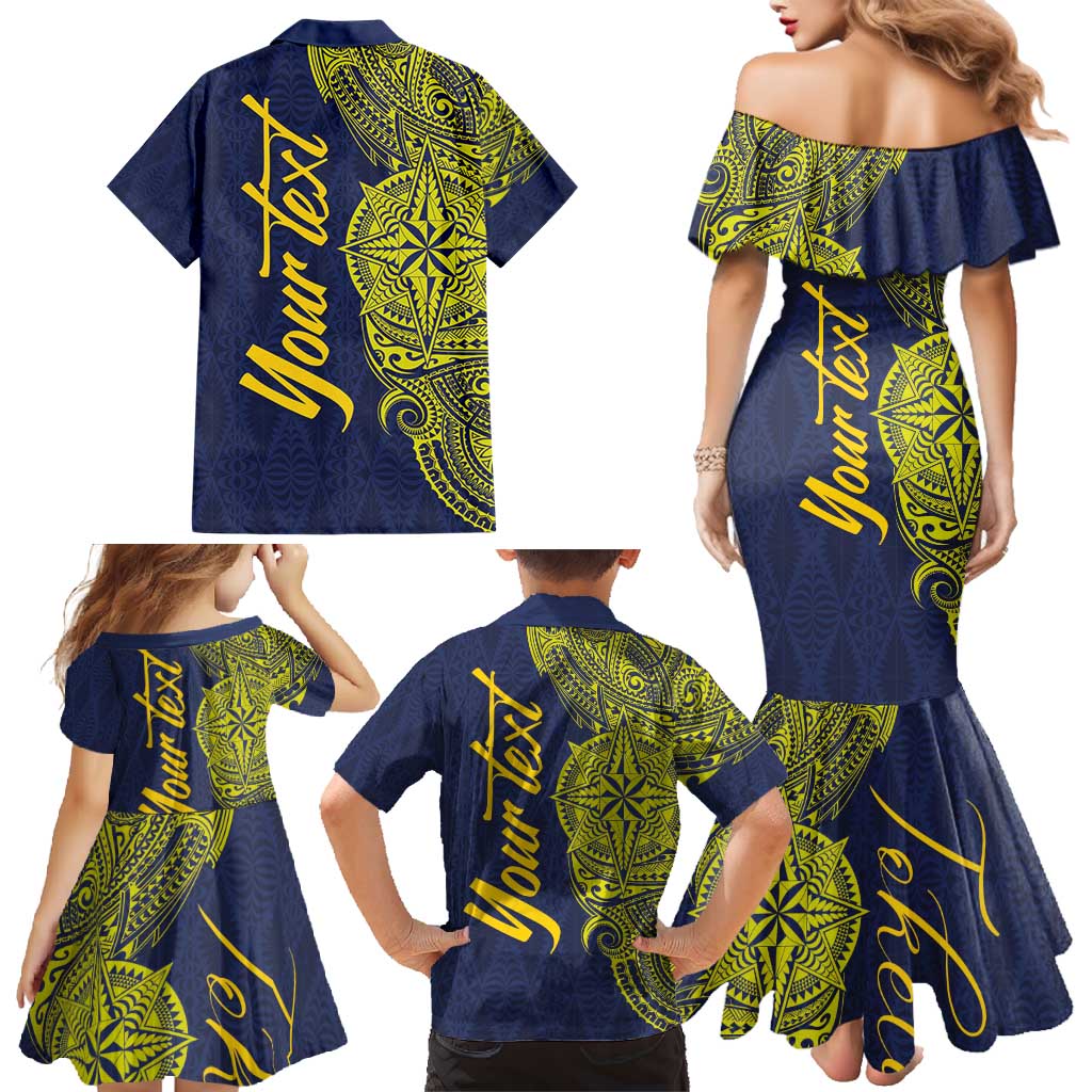 Personalised Tokelau Classic Ngatu Motifs Family Matching Mermaid Dress and Hawaiian Shirt LT03 - Polynesian Pride