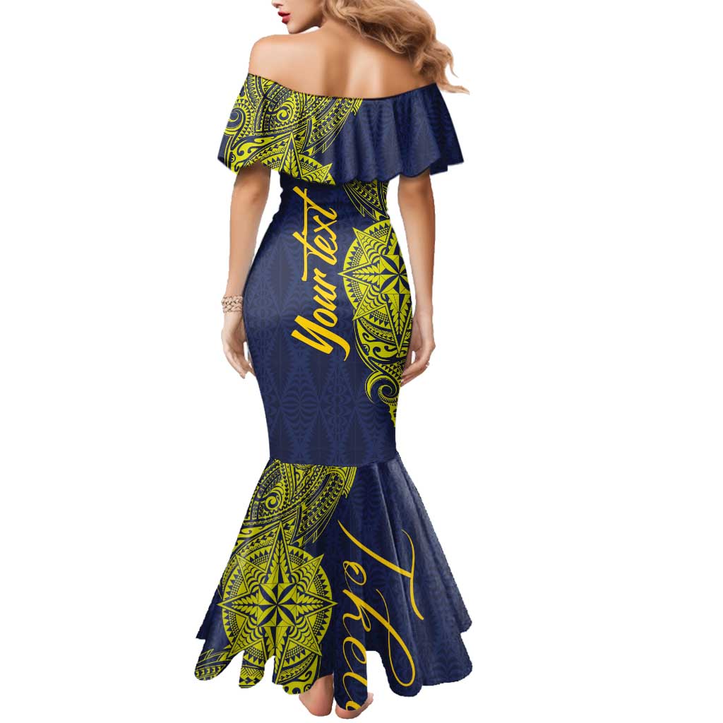 Personalised Tokelau Classic Ngatu Motifs Family Matching Mermaid Dress and Hawaiian Shirt LT03 - Polynesian Pride