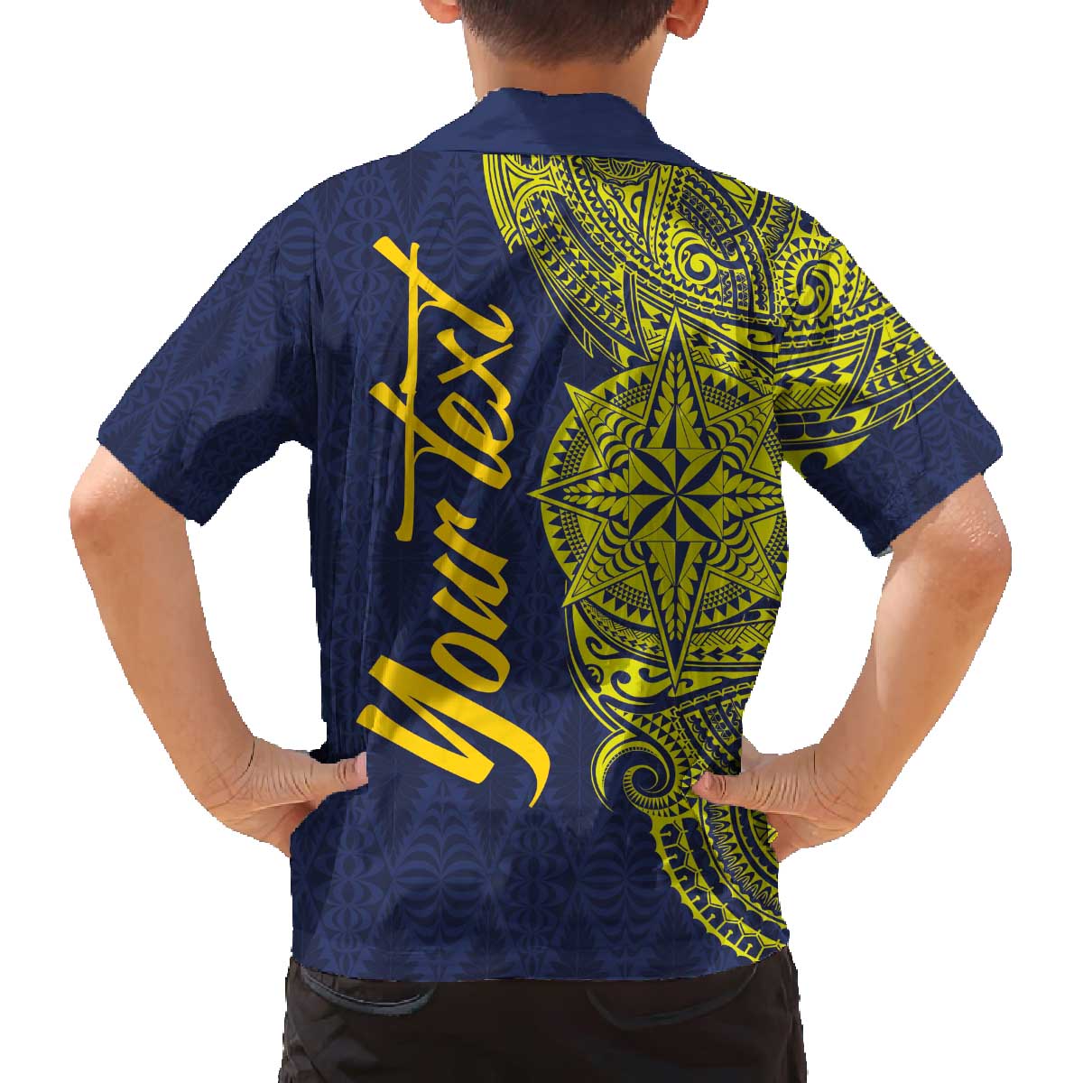 Personalised Tokelau Classic Ngatu Motifs Family Matching Off Shoulder Short Dress and Hawaiian Shirt LT03 - Polynesian Pride