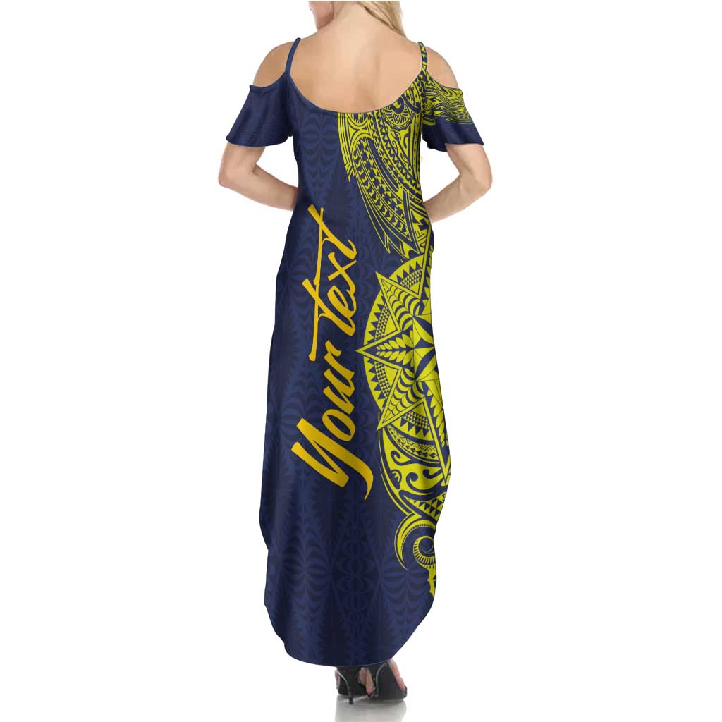 Personalised Tokelau Classic Ngatu Motifs Family Matching Summer Maxi Dress and Hawaiian Shirt LT03 - Polynesian Pride