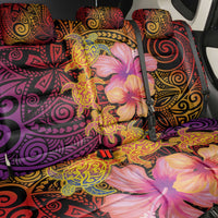 Hawaiian Hibiscus Turtle Tribal Polynesian Pattern Back Car Seat Cover Colorful Color LT03 - Polynesian Pride