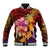 Hawaiian Hibiscus Turtle Tribal Polynesian Pattern Baseball Jacket Colorful Color