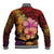 Hawaiian Hibiscus Turtle Tribal Polynesian Pattern Baseball Jacket Colorful Color