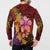 Hawaiian Hibiscus Turtle Tribal Polynesian Pattern Button Sweatshirt Colorful Color