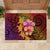 Hawaiian Hibiscus Turtle Tribal Polynesian Pattern Rubber Doormat Colorful Color