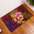 Hawaiian Hibiscus Turtle Tribal Polynesian Pattern Rubber Doormat Colorful Color