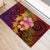 Hawaiian Hibiscus Turtle Tribal Polynesian Pattern Rubber Doormat Colorful Color