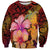 Hawaiian Hibiscus Turtle Tribal Polynesian Pattern Sweatshirt Colorful Color