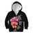 Hawaiian Hibiscus Turtle Tribal Polynesian Pattern Kid Hoodie Black Color