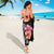 Hawaiian Hibiscus Turtle Tribal Polynesian Pattern Sarong Black Color
