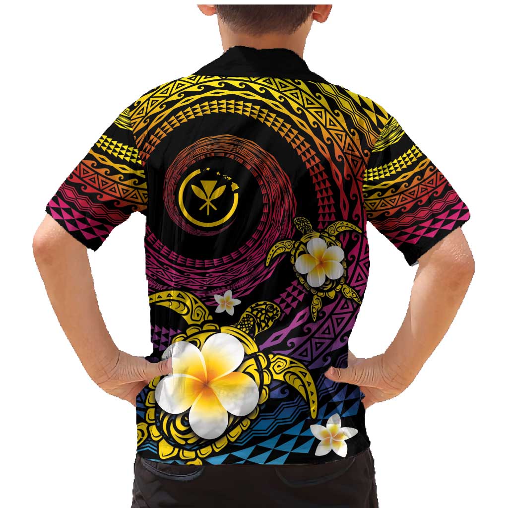 Hawaiian Plumeria Turtle Tribal Spiral Polynesian Tattoo Family Matching Mermaid Dress and Hawaiian Shirt Fanciful Color LT03 - Polynesian Pride