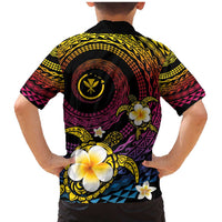 Hawaiian Plumeria Turtle Tribal Spiral Polynesian Tattoo Family Matching Mermaid Dress and Hawaiian Shirt Fanciful Color LT03 - Polynesian Pride