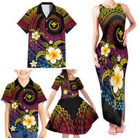 Hawaiian Plumeria Turtle Tribal Spiral Polynesian Tattoo Family Matching Tank Maxi Dress and Hawaiian Shirt Fanciful Color LT03 - Polynesian Pride