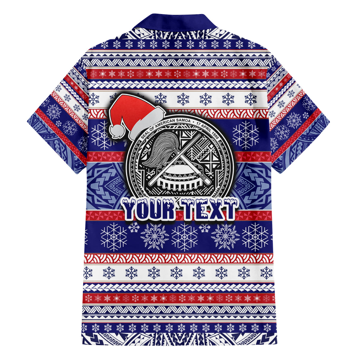 Custom American Samoa Christmas Family Matching Long Sleeve Bodycon Dress and Hawaiian Shirt Samoan Coat of Arms and Cool Santa Ornament Style LT03 - Polynesian Pride