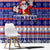 Custom American Samoa Christmas Window Curtain Samoan Coat of Arms and Cool Santa Ornament Style LT03 - Polynesian Pride