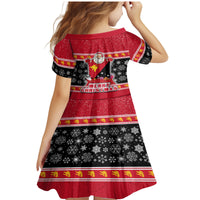 Papua New Guinea Christmas Family Matching Mermaid Dress and Hawaiian Shirt Santa With Flag Of PNG Polynesian Tribal Xmas Vibe LT03 - Polynesian Pride